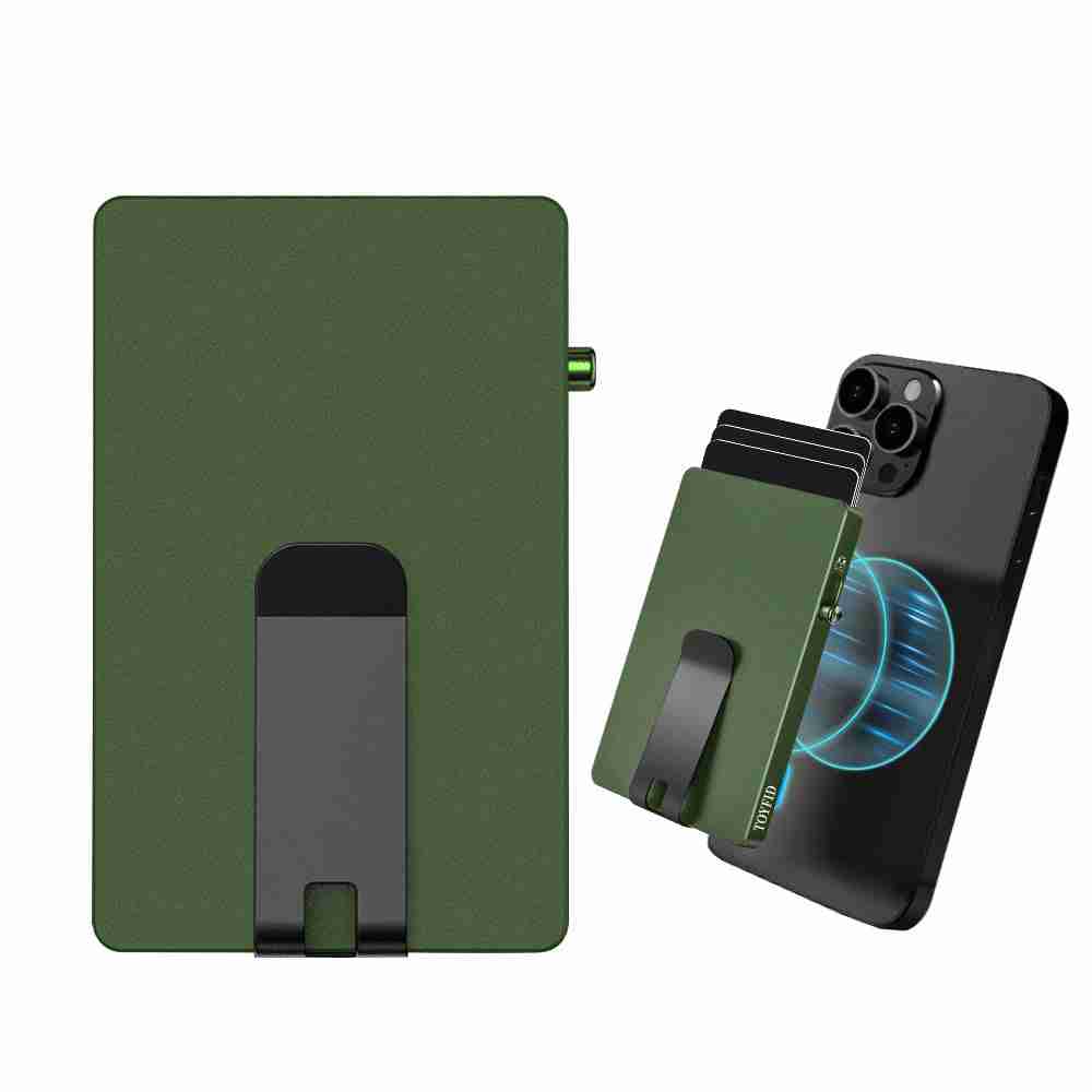 HP60 Minimalist Aluminum RFID Wallet with Money Clip - Slim Pop-Up Card Holder
