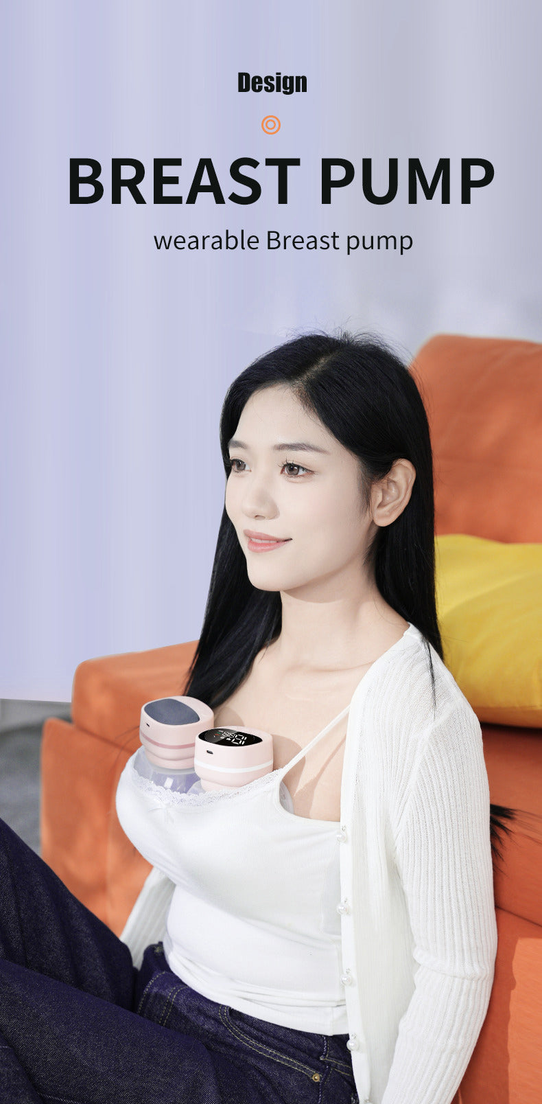 HP27 Multifunctional Electric Breast Pump features strong suction, skin-friendly touch without discomfort, and efficient double pumping.