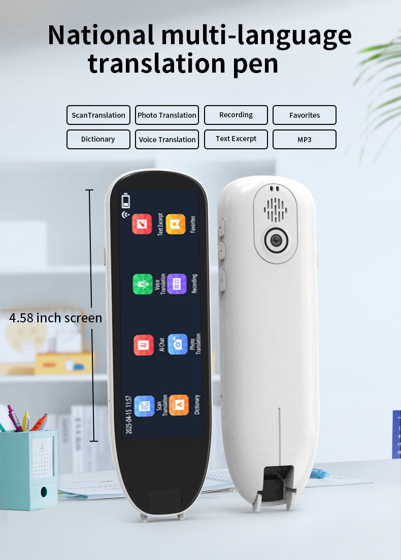 HP34The multi-functional multi-language translation pen supports scanning voice to quickly and accurately recognize text, offline translation, and long-lasting battery life.4.58(副本)