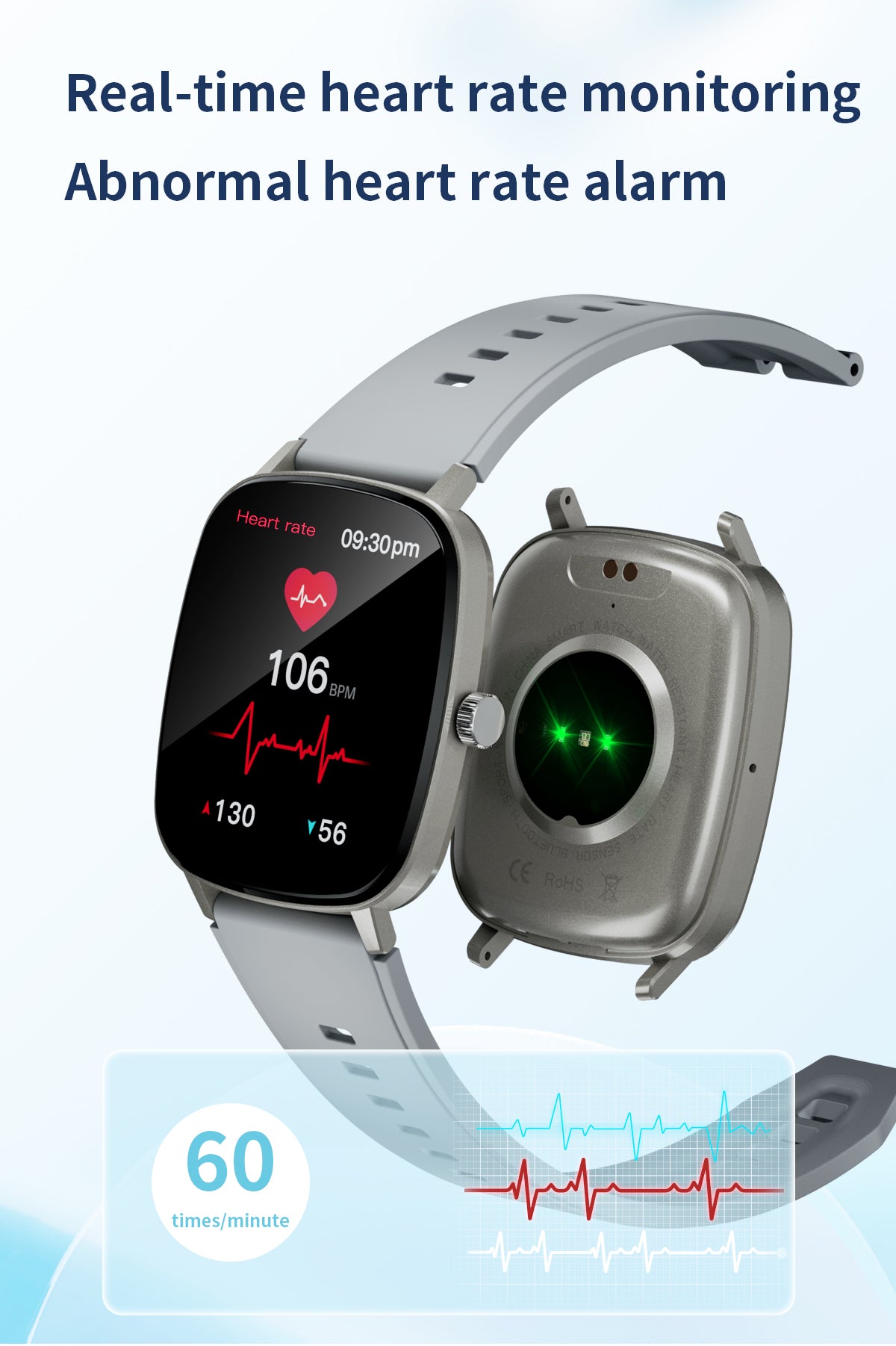 HP10 Bluetooth call Heart rate monitoring,step counting,music playback