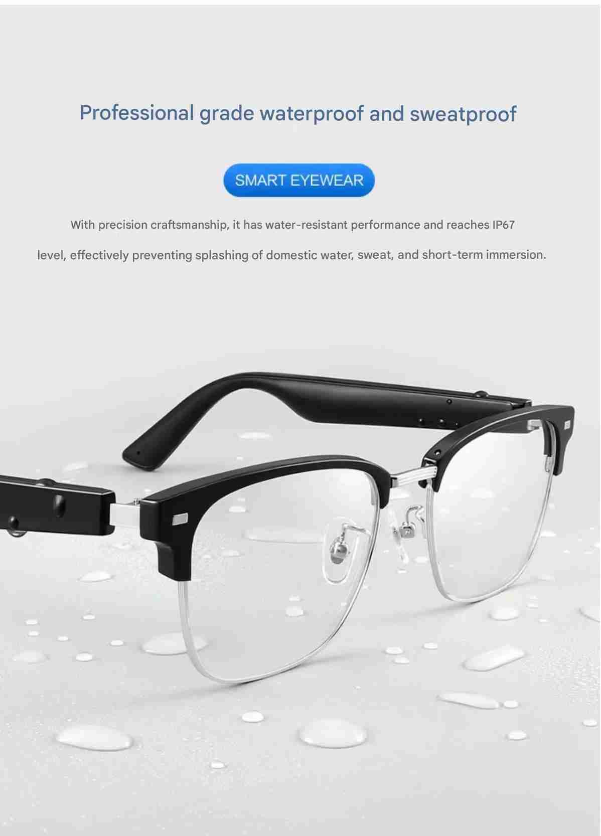 HP20 AI Smart Glasses - Photography Videography Fashion Eyewear Hands-Free Camera