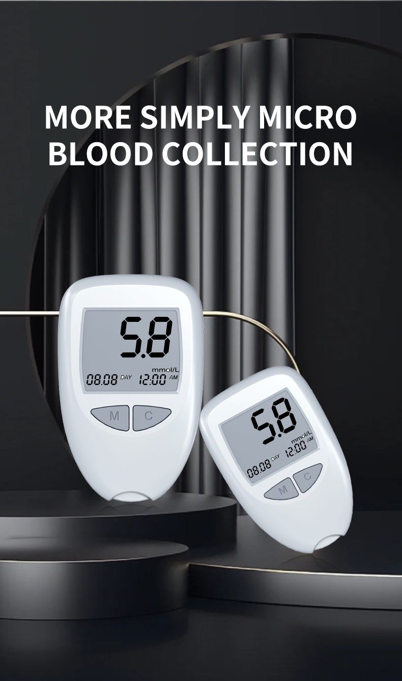 HP29The blood glucose meter has a fast test speed, a large screen for data storage, a small amount of blood collection, simple operation, accurate and fast data.