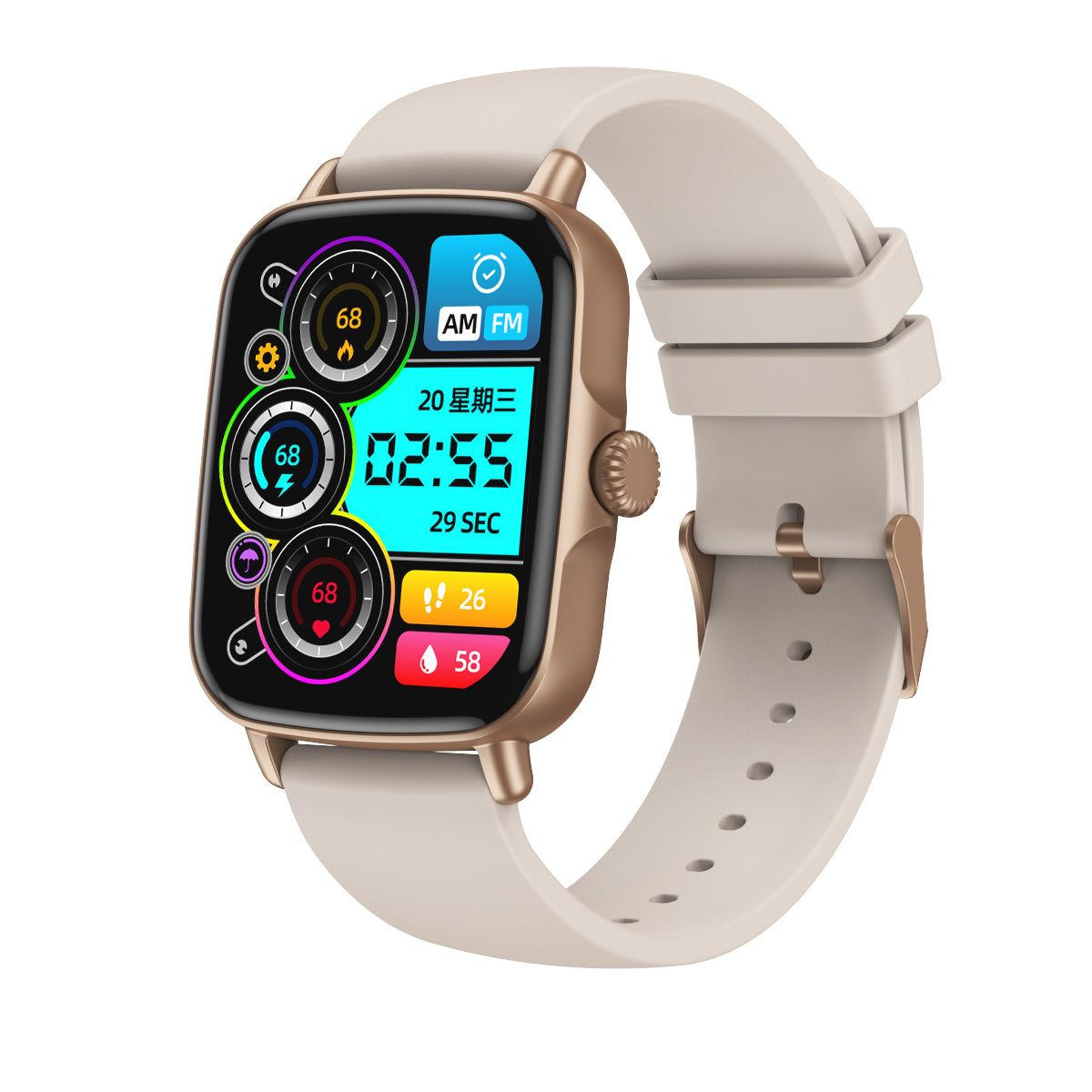 HP02 Bluetooth call Heart rate monitoring,step counting,music playback