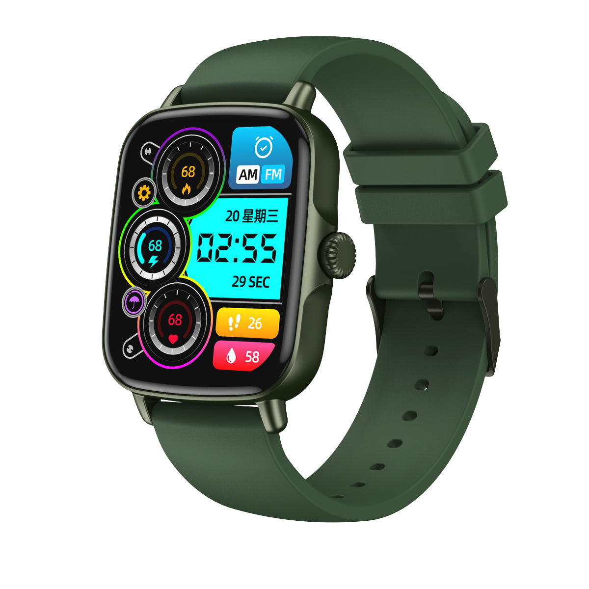 HP04 Bluetooth call Heart rate monitoring,step counting,music playback
