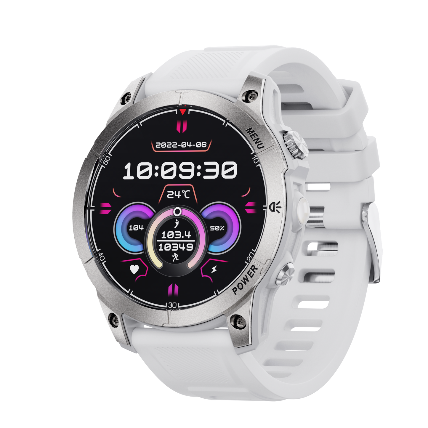 HP03Huang Pai Intelligent Sports Step Bluetooth Phone Compass Altitude Navigation Barometer Circular Screen Waterproof Long Battery Life Dynamic Music Smart Watch