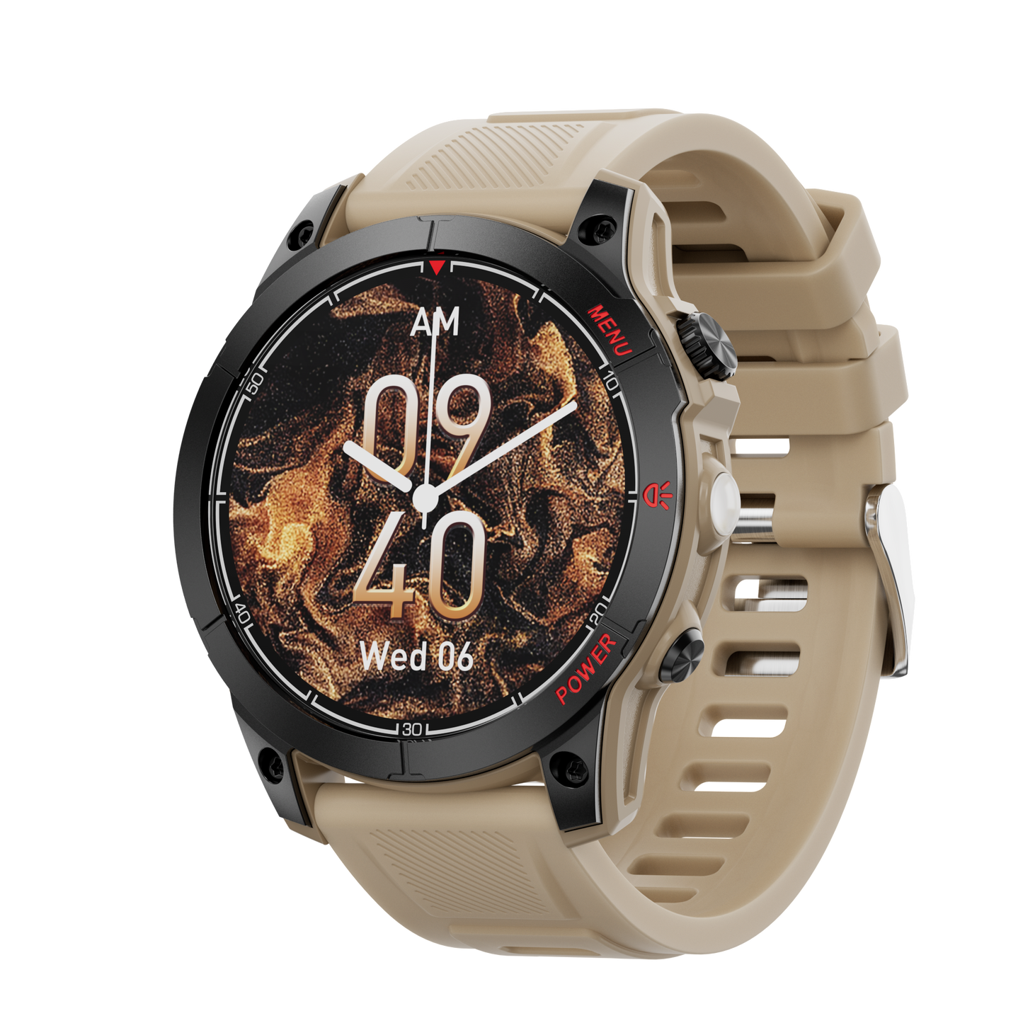 HP03Huang Pai Intelligent Sports Step Bluetooth Phone Compass Altitude Navigation Barometer Circular Screen Waterproof Long Battery Life Dynamic Music Smart Watch