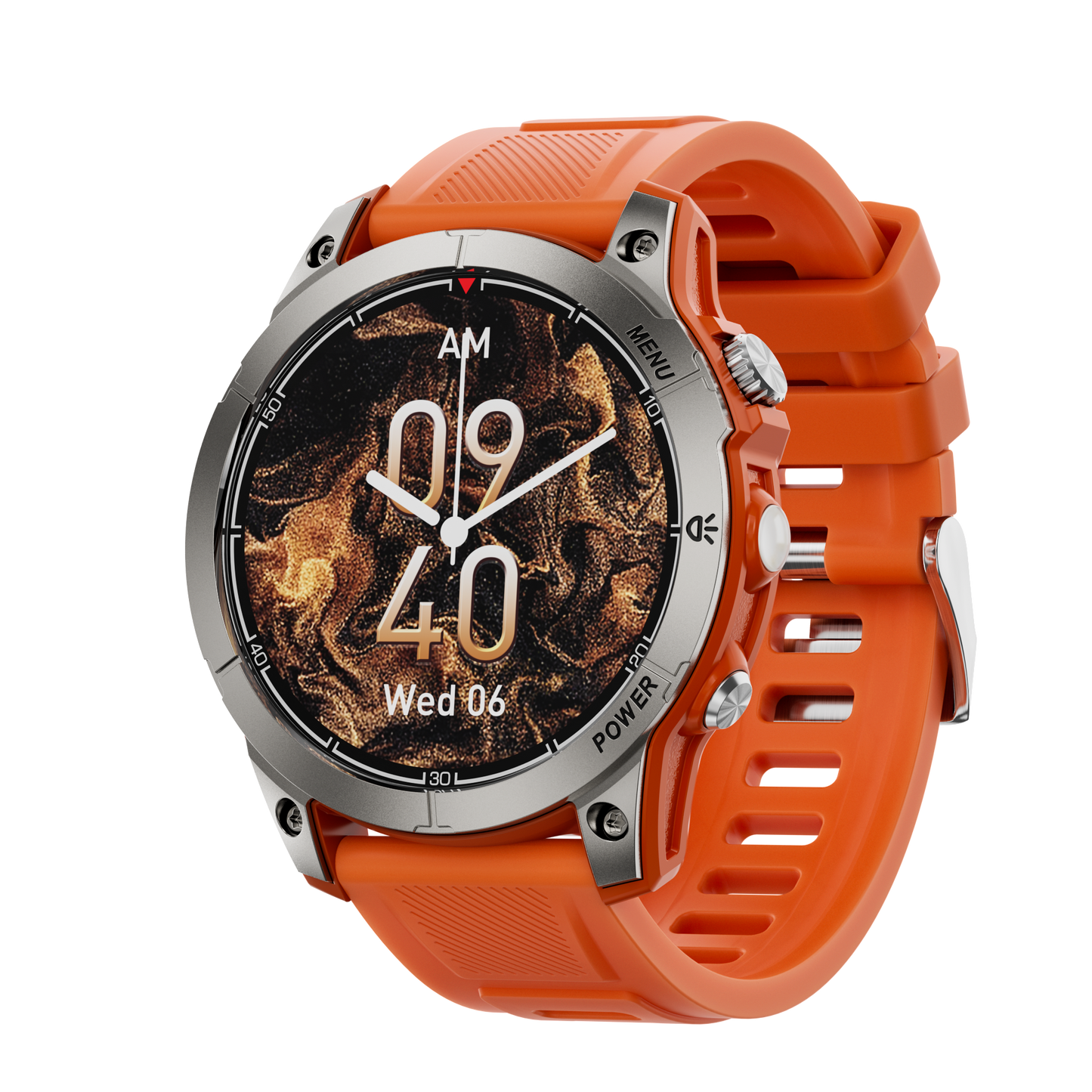 HP03Huang Pai Intelligent Sports Step Bluetooth Phone Compass Altitude Navigation Barometer Circular Screen Waterproof Long Battery Life Dynamic Music Smart Watch
