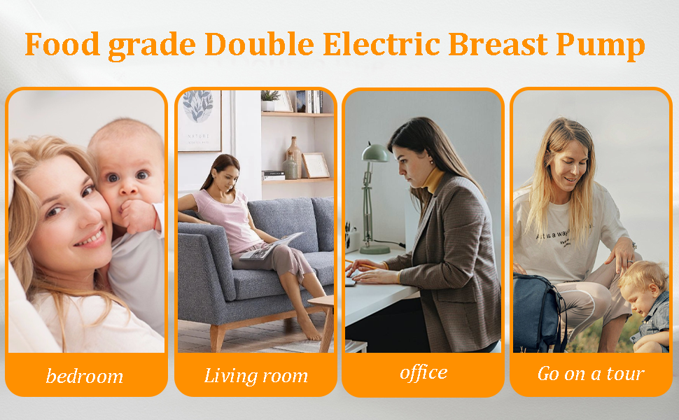 HP27 Multifunctional Electric Breast Pump features strong suction, skin-friendly touch without discomfort, and efficient double pumping.