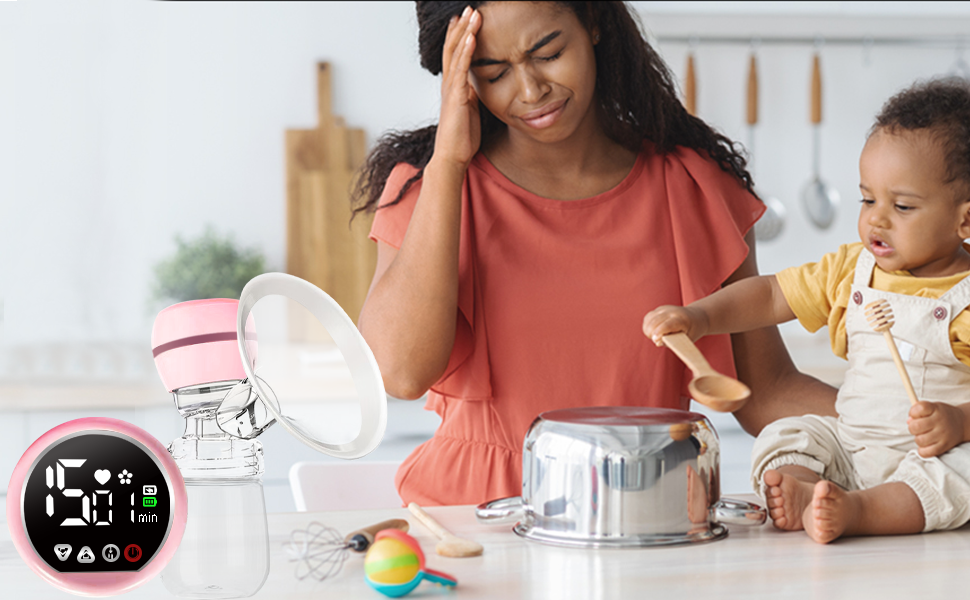 HP27 Multifunctional Electric Breast Pump features strong suction, skin-friendly touch without discomfort, and efficient double pumping.