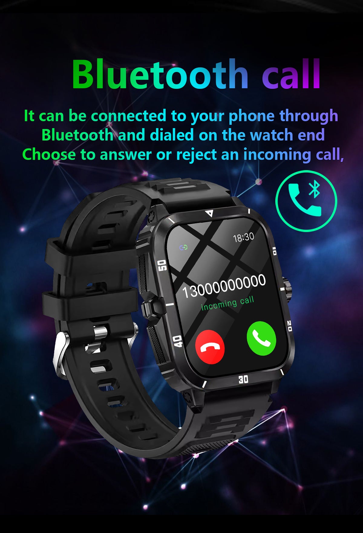 HP15Bluetooth call Heart rate monitoring,step counting,music playback