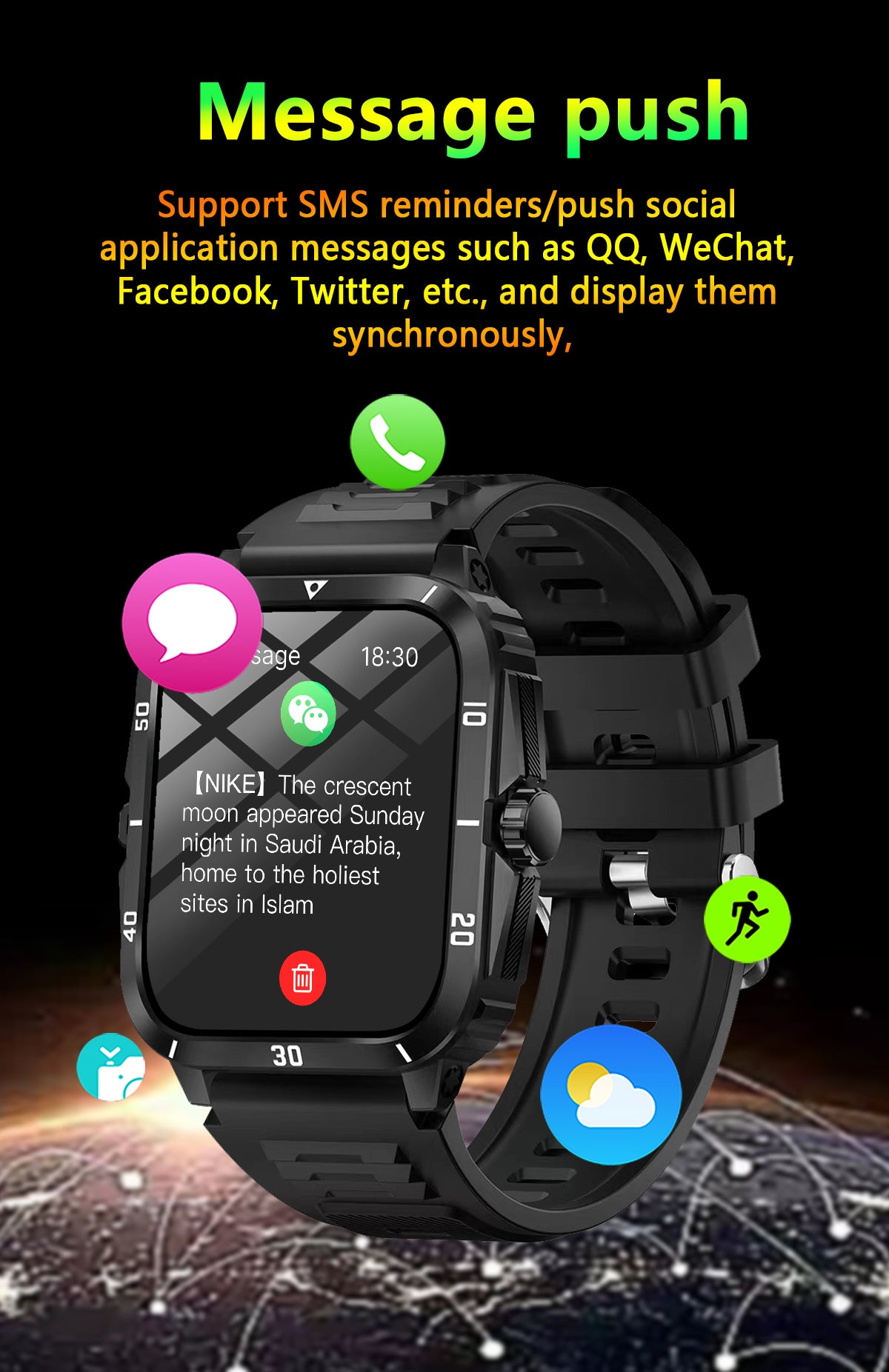 HP15Bluetooth call Heart rate monitoring,step counting,music playback