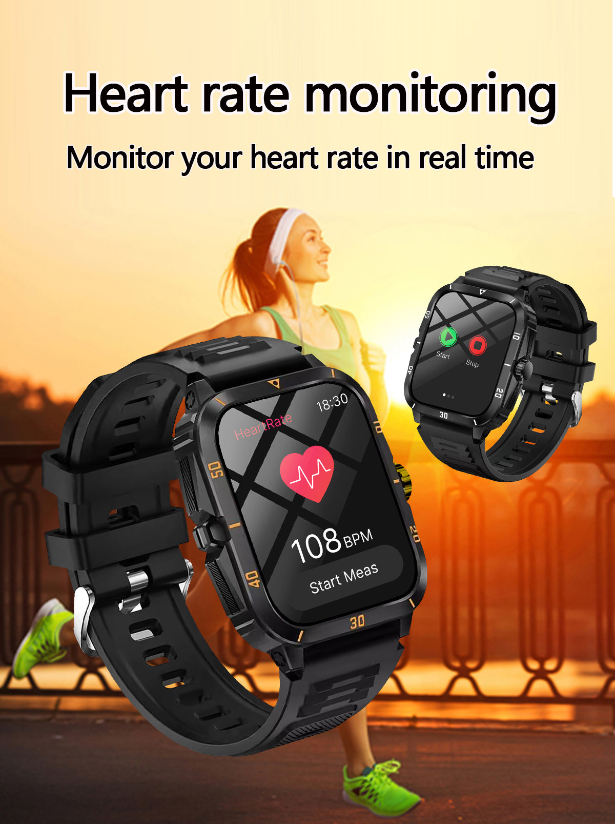 HP15Bluetooth call Heart rate monitoring,step counting,music playback