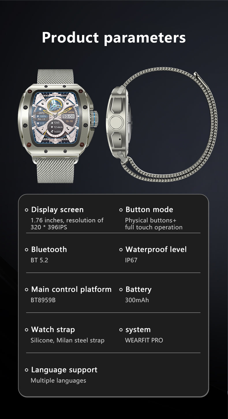 HP13Bluetooth call Heart rate monitoring,step counting,music playback