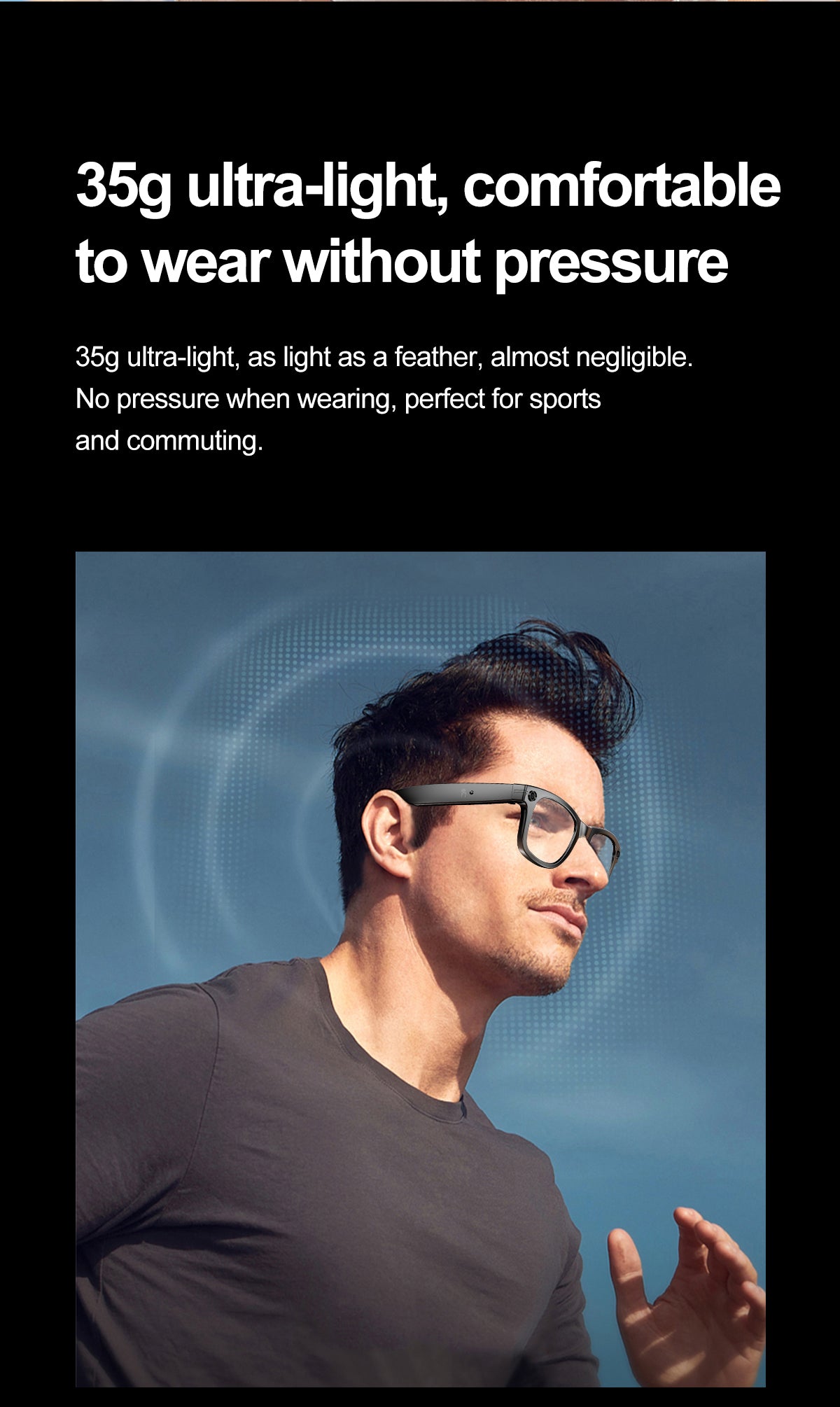 HP17 AI photography and videography fashion smart glasses AI photography and videography