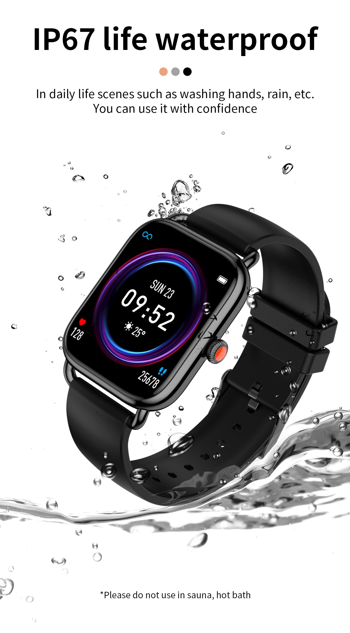 HP07 Bluetooth call Heart rate monitoring,step counting,music playback