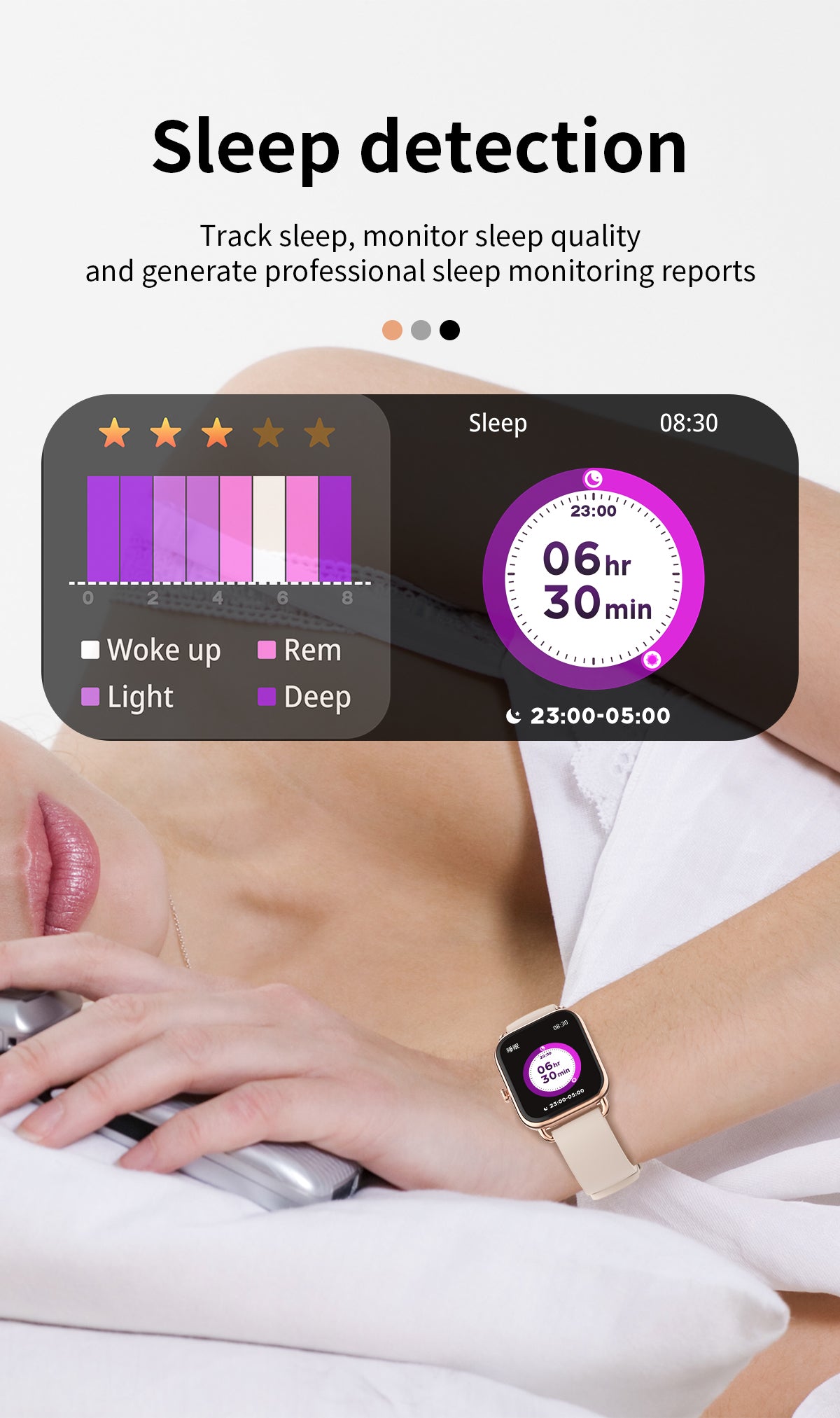 HP07 Bluetooth call Heart rate monitoring,step counting,music playback