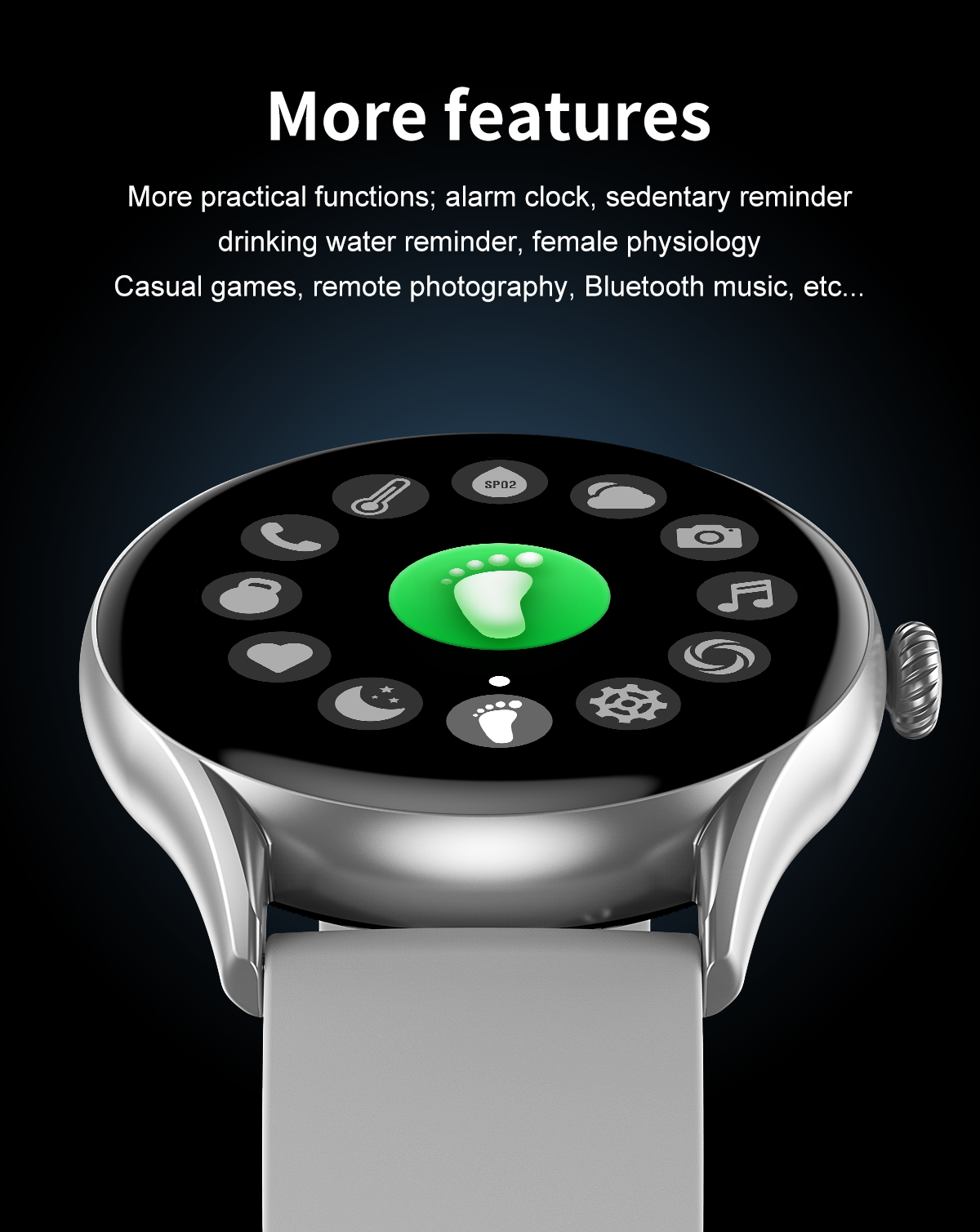 HP05 Bluetooth call Heart rate monitoring,step counting,music playback