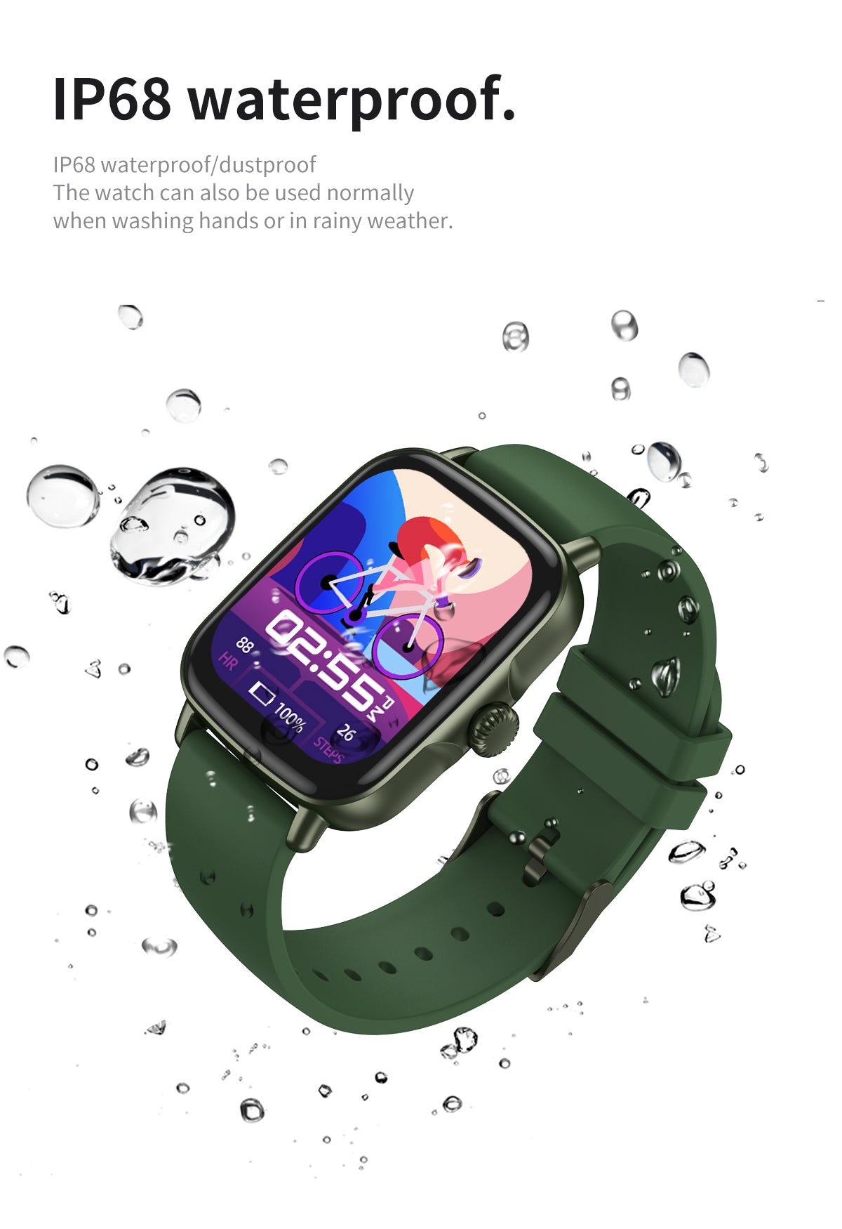 HP04 Bluetooth call Heart rate monitoring,step counting,music playback