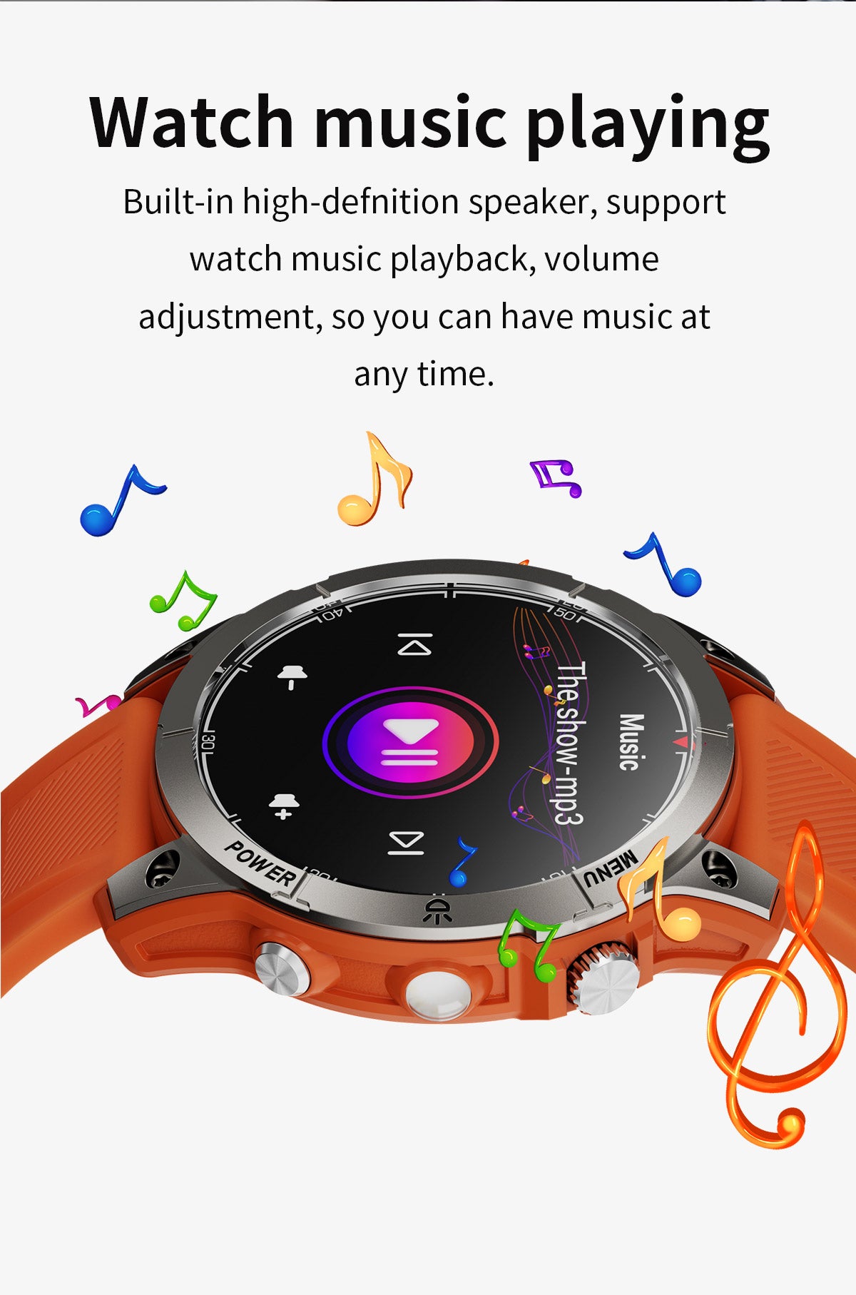 HP03Huang Pai Intelligent Sports Step Bluetooth Phone Compass Altitude Navigation Barometer Circular Screen Waterproof Long Battery Life Dynamic Music Smart Watch