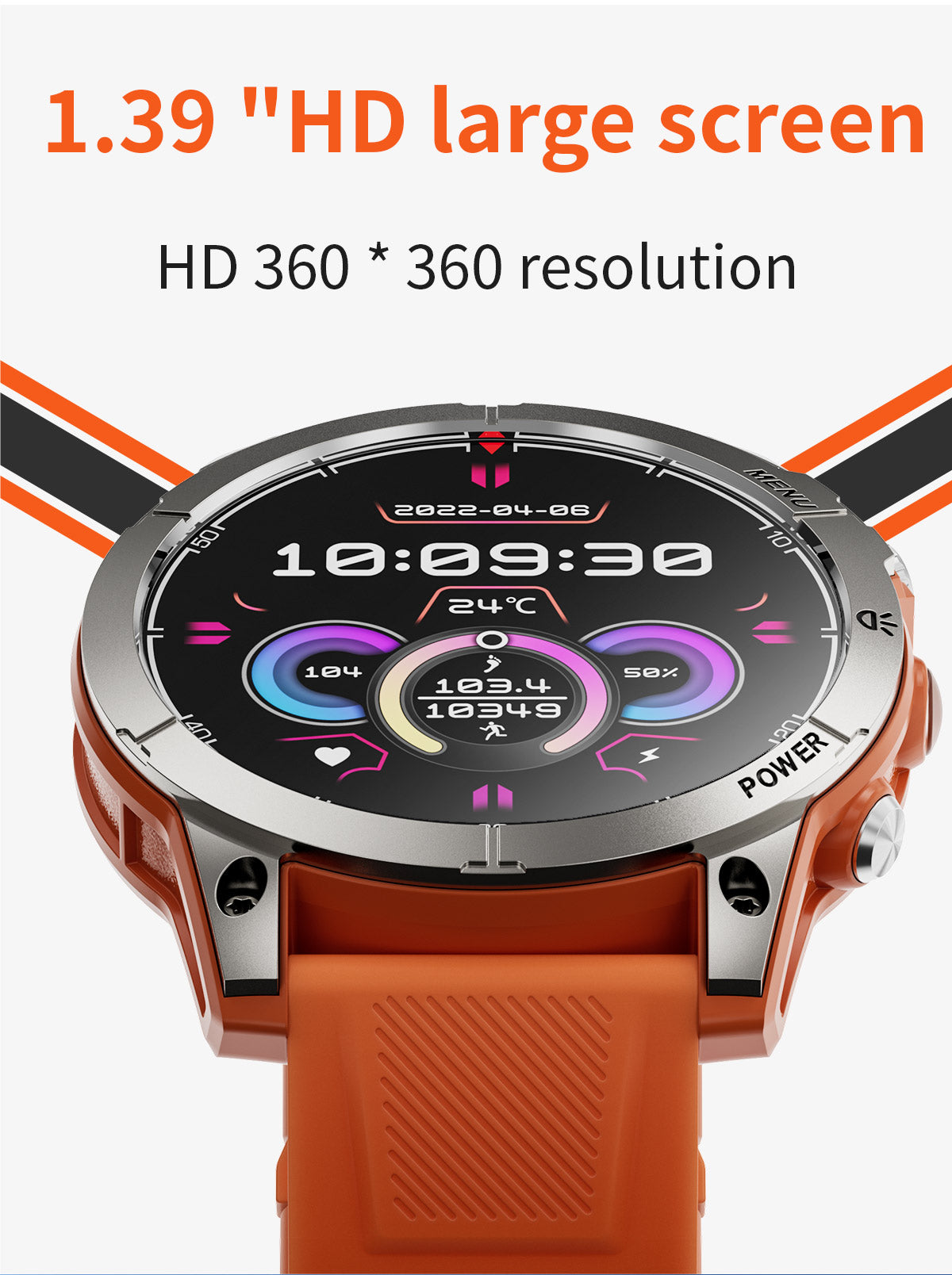 HP03Huang Pai Intelligent Sports Step Bluetooth Phone Compass Altitude Navigation Barometer Circular Screen Waterproof Long Battery Life Dynamic Music Smart Watch