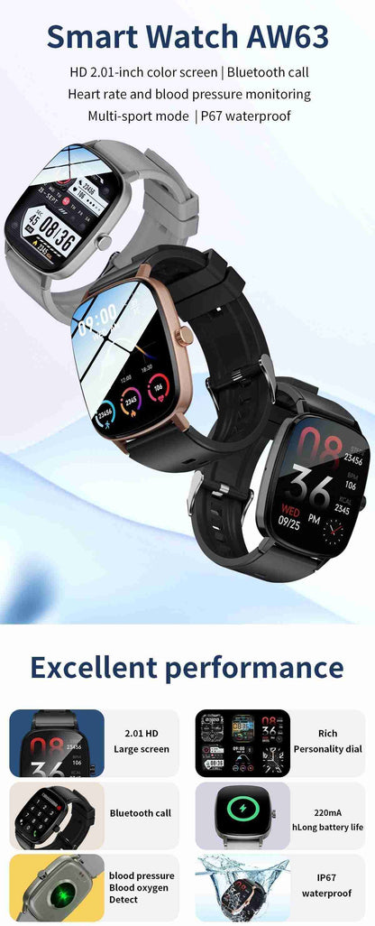 HP10 Business Smart Watch - Stainless Steel Band Rotating Dial Bluetooth Call Health Monitor