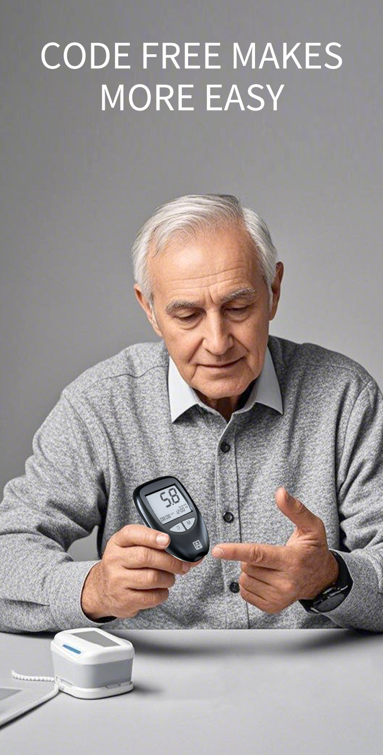 HP29The blood glucose meter has a fast test speed, a large screen for data storage, a small amount of blood collection, simple operation, accurate and fast data.