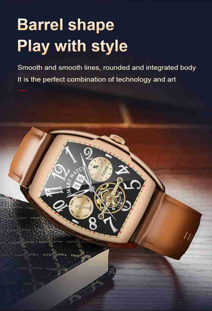 HP11 Business Smart Watch - Stainless Steel Band Rotating Dial Bluetooth Call Health Monitor