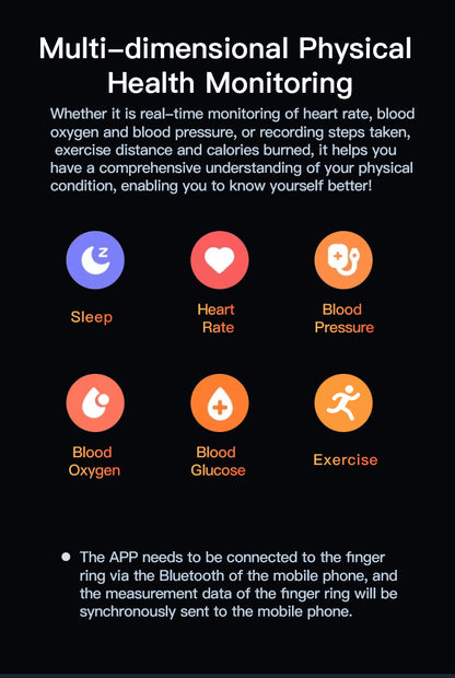 HP58Smart Ring ,Exquisite stainless steel,Heart Rate Monitoring, Blood Oxygen Monitoring, Blood Pressure Monitoring, Step Counting, Exercise, Remote Care