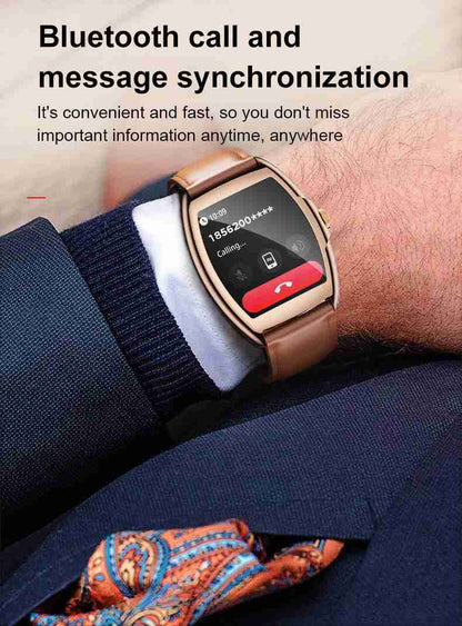 HP11 Business Smart Watch - Stainless Steel Band Rotating Dial Bluetooth Call Health Monitor