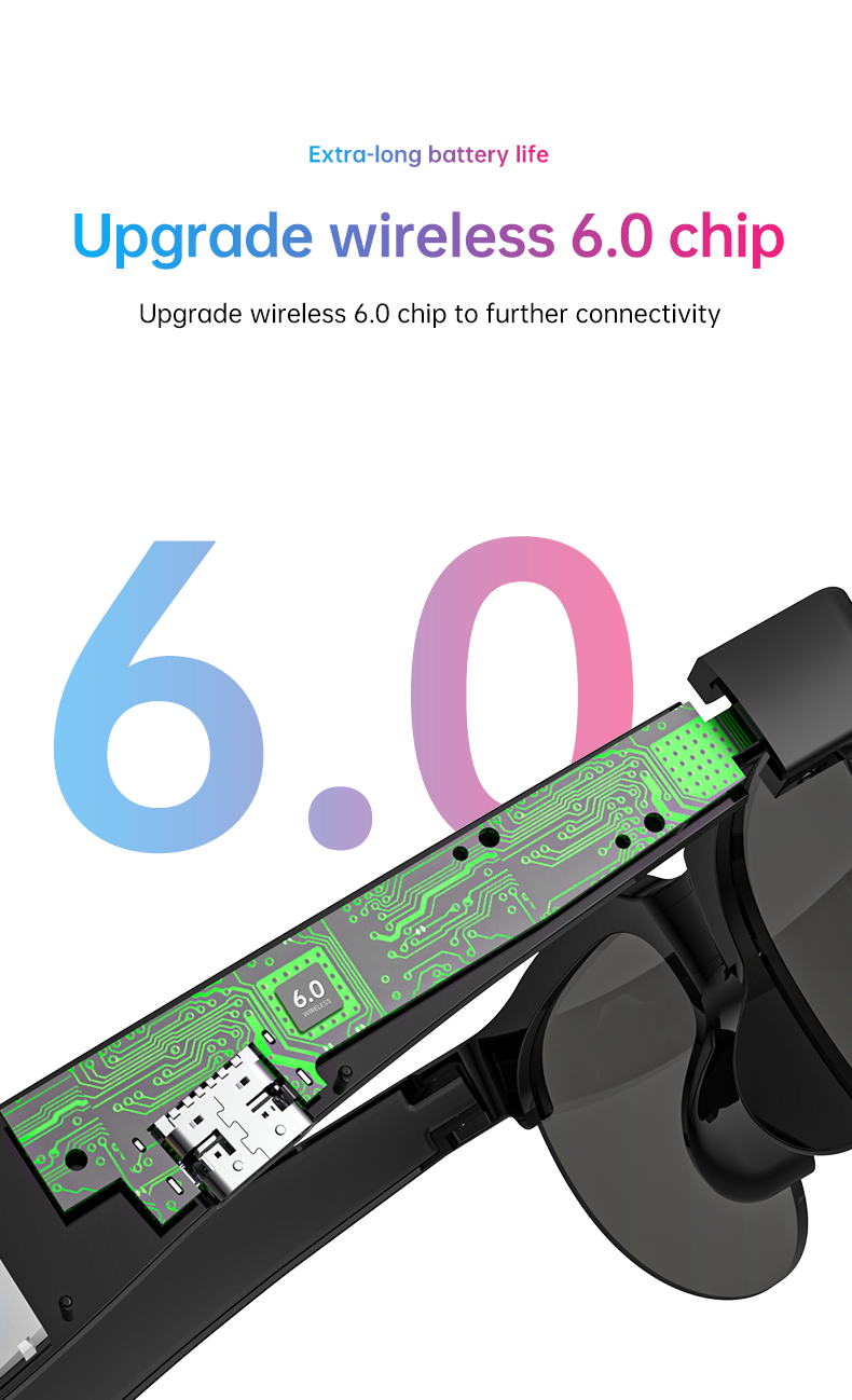 HP31Intelligent wireless multifunctional glasses Bluetooth stereo music call, talk, chat, listen to music, listen to books, work, fish, double ultraviolet protection, one-key call, long battery life.