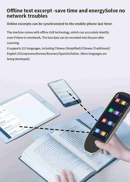 HP34 Multi-Language Translation Pen - Scanning Voice Recognition Offline Translation