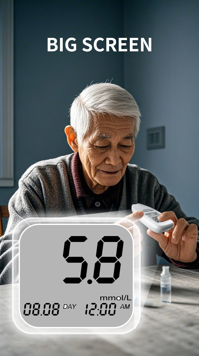 HP29The blood glucose meter has a fast test speed, a large screen for data storage, a small amount of blood collection, simple operation, accurate and fast data.
