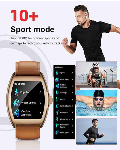 HP11 Business Smart Watch - Stainless Steel Band Rotating Dial Bluetooth Call Health Monitor