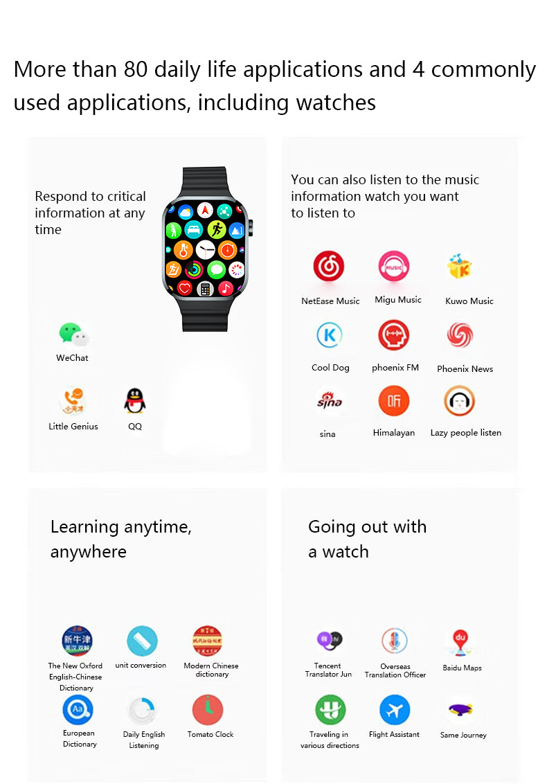 HP14Bluetooth call Heart rate monitoring,step counting,music playback