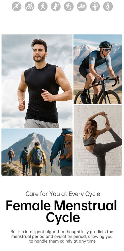 HP52 Smart Ring ,Exquisite stainless steel,Heart Rate Monitoring, Blood Oxygen Monitoring, Blood Pressure Monitoring, Step Counting, Exercise, Remote Care