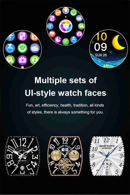 HP11 Business Smart Watch - Stainless Steel Band Rotating Dial Bluetooth Call Health Monitor