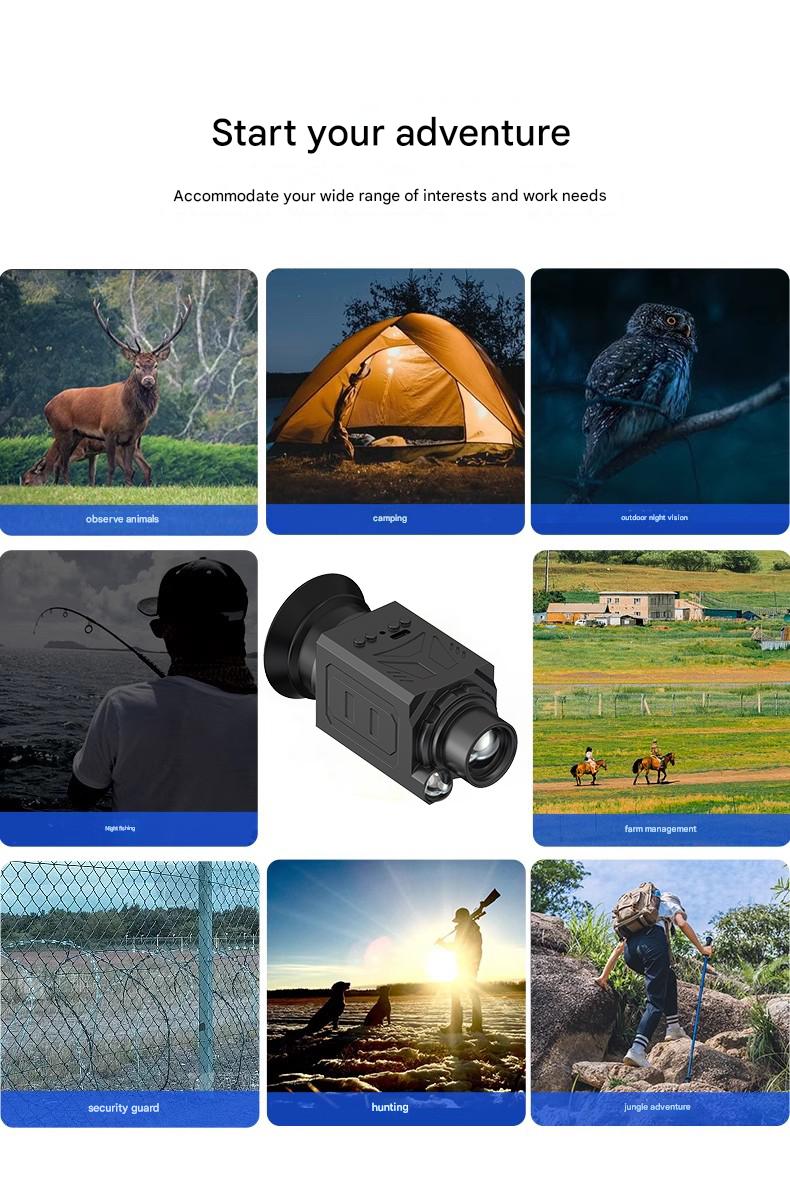 HP28 High-definition wide-angle night vision device with long-distance and long-endurance monitoring, large capacity, dual-use, multi-fold zoom, video recording and photography