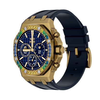 HP09 Business Smart Watch - Stainless Steel Band Rotating Dial Bluetooth Call Health Monitor