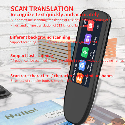 HP33The multi-functional multi-language translation pen supports scanning voice to quickly and accurately recognize text, offline translation, and long-lasting battery life.3.38