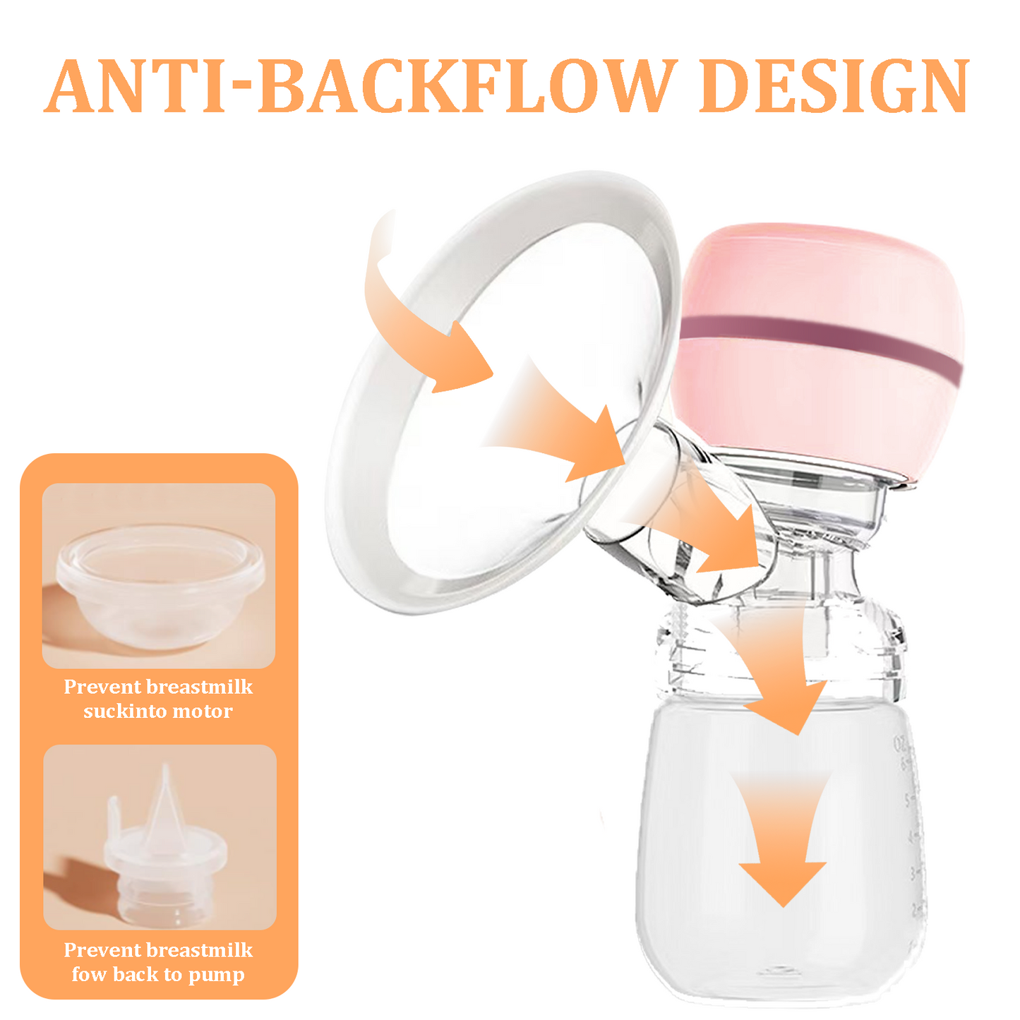HP27 Multifunctional Electric Breast Pump features strong suction, skin-friendly touch without discomfort, and efficient double pumping.