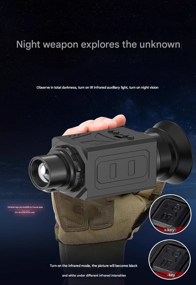 HP28 High-definition wide-angle night vision device with long-distance and long-endurance monitoring, large capacity, dual-use, multi-fold zoom, video recording and photography