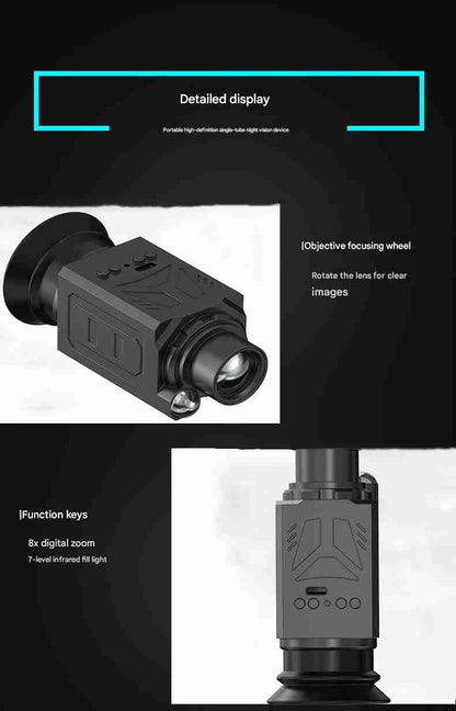HP28 HD Night Vision Device - Wide Angle Long Distance Monitoring Multi-Fold Zoom