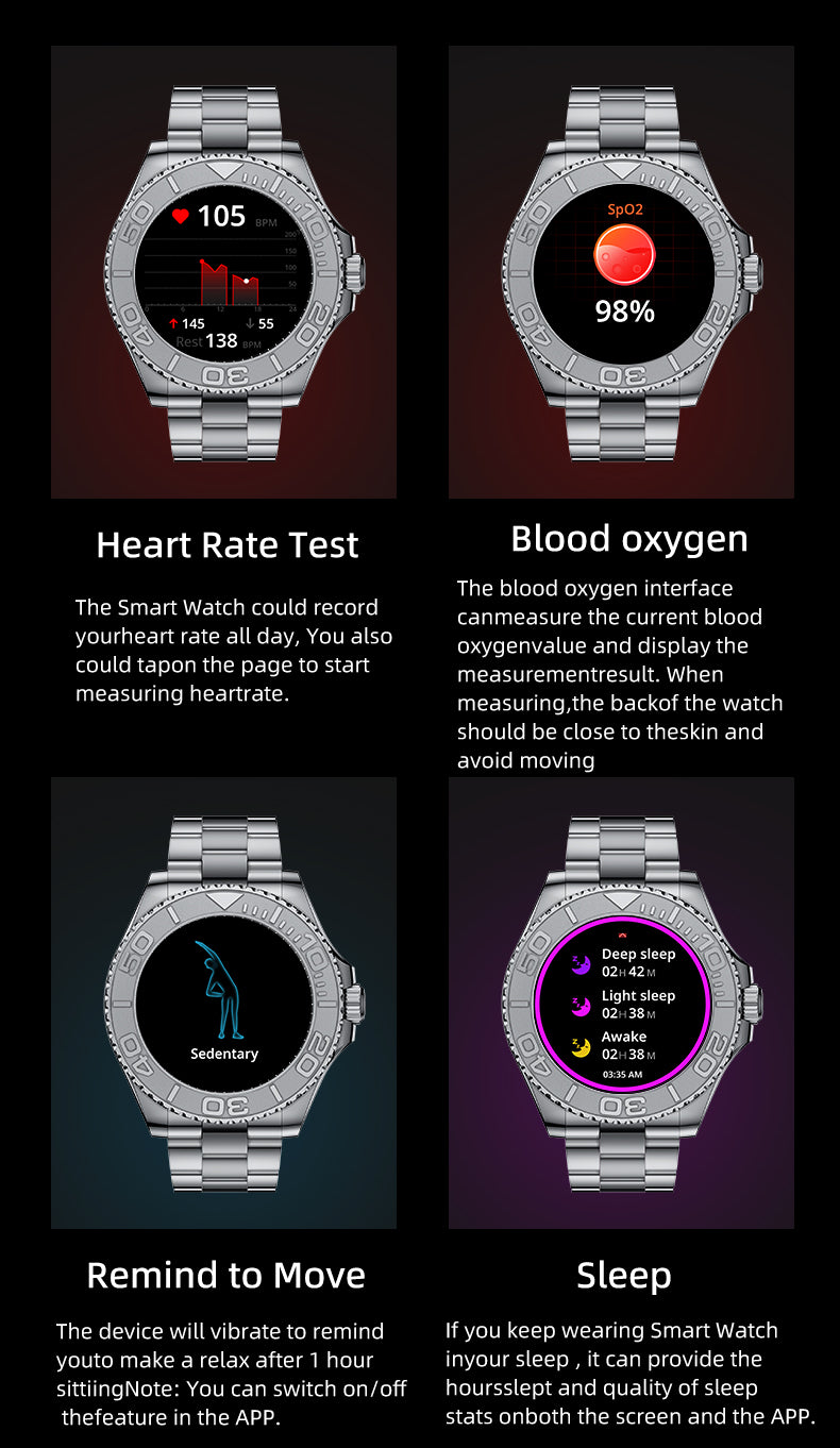 HP08 Bluetooth call Heart rate monitoring,step counting,music playback