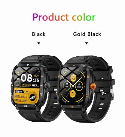 HP15 Business Smart Watch - Stainless Steel Band Bluetooth Call Heart Rate Monitor Music