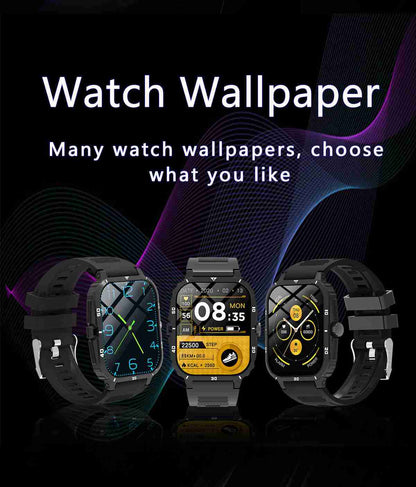 HP15 Business Smart Watch - Stainless Steel Band Bluetooth Call Heart Rate Monitor Music