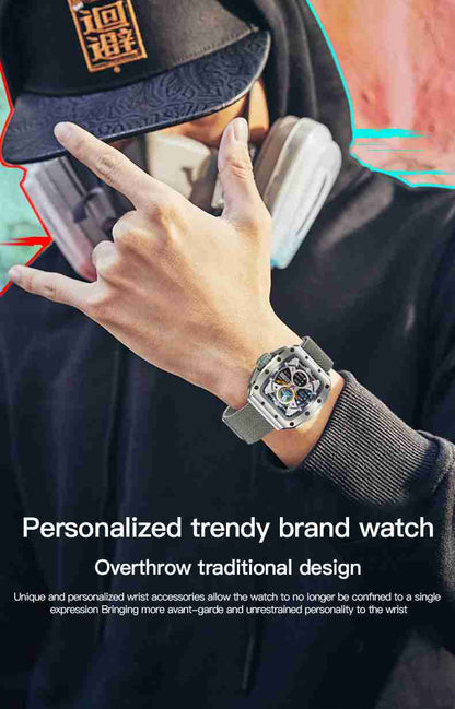 HP13 Premium Business Smart Watch - Stainless Steel Band Rotating Dial Bluetooth Call Health Monitor