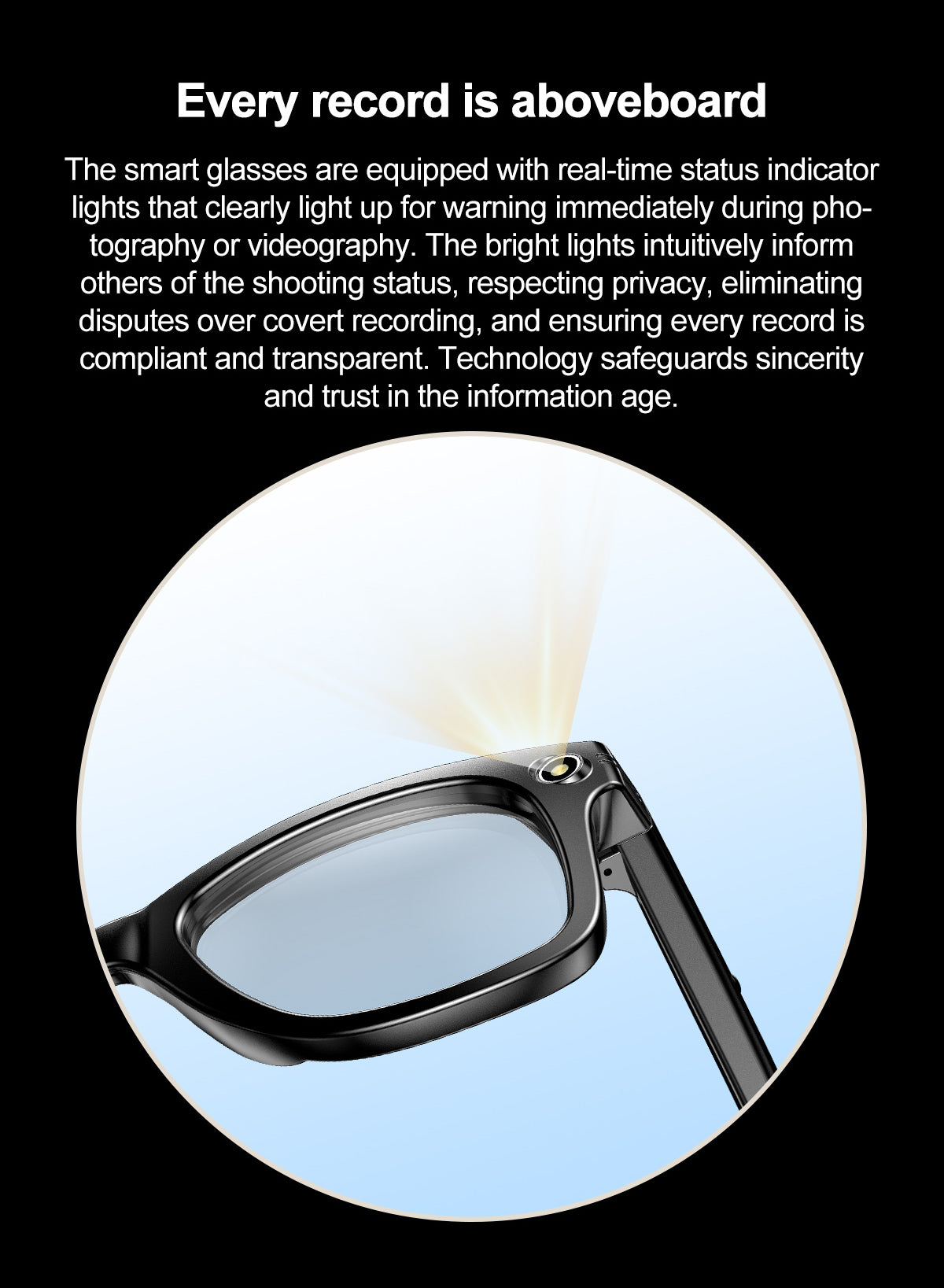 HP17 AI photography and videography fashion smart glasses AI photography and videography