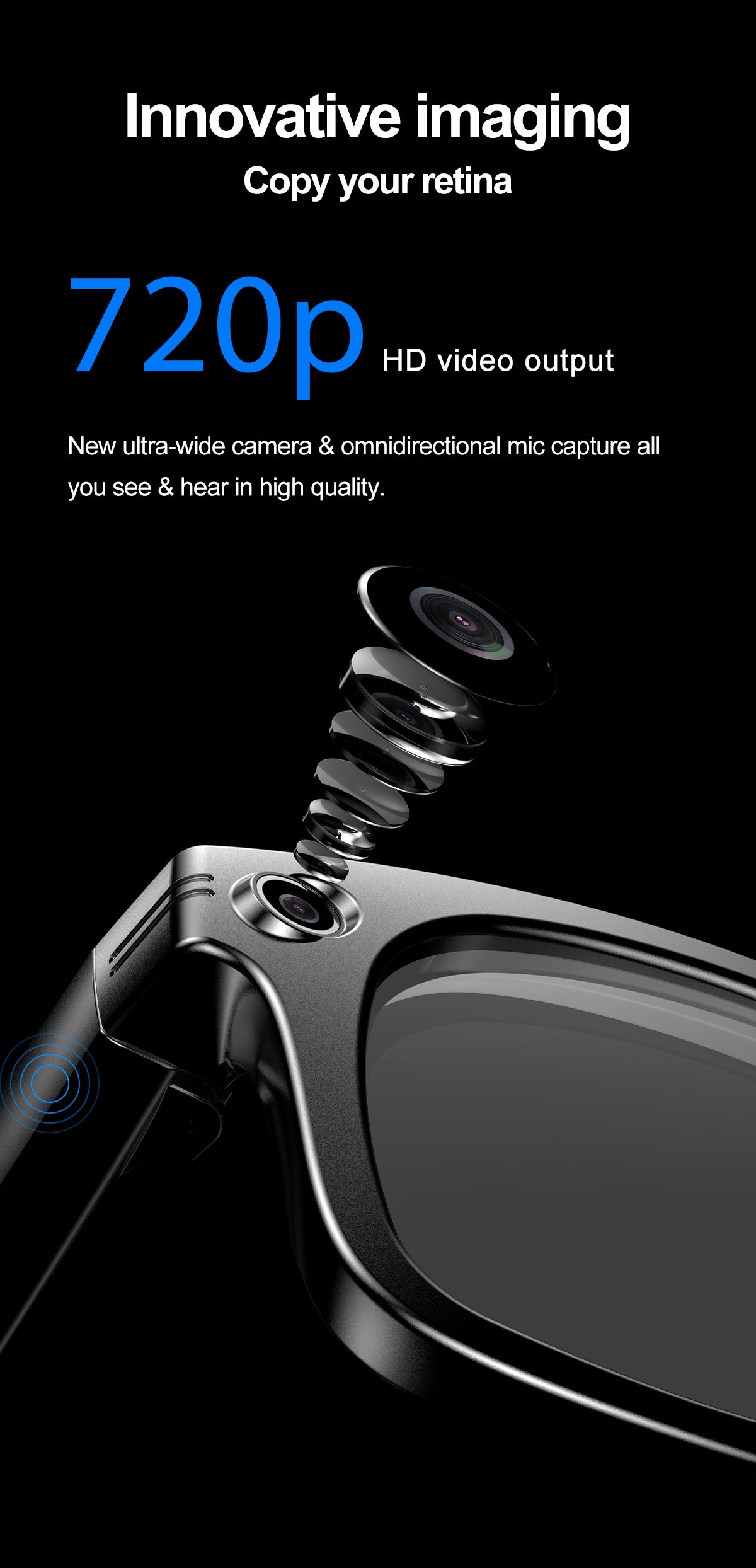 HP17 AI photography and videography fashion smart glasses AI photography and videography