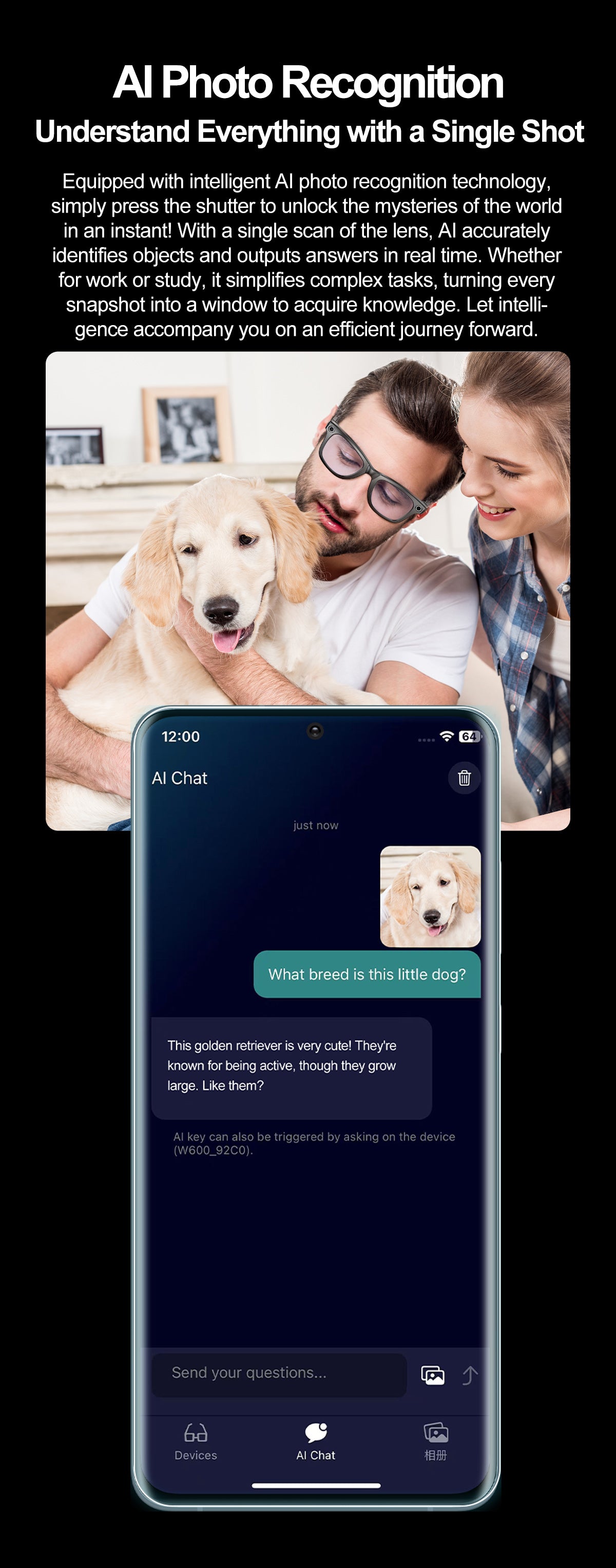 HP17 AI photography and videography fashion smart glasses AI photography and videography