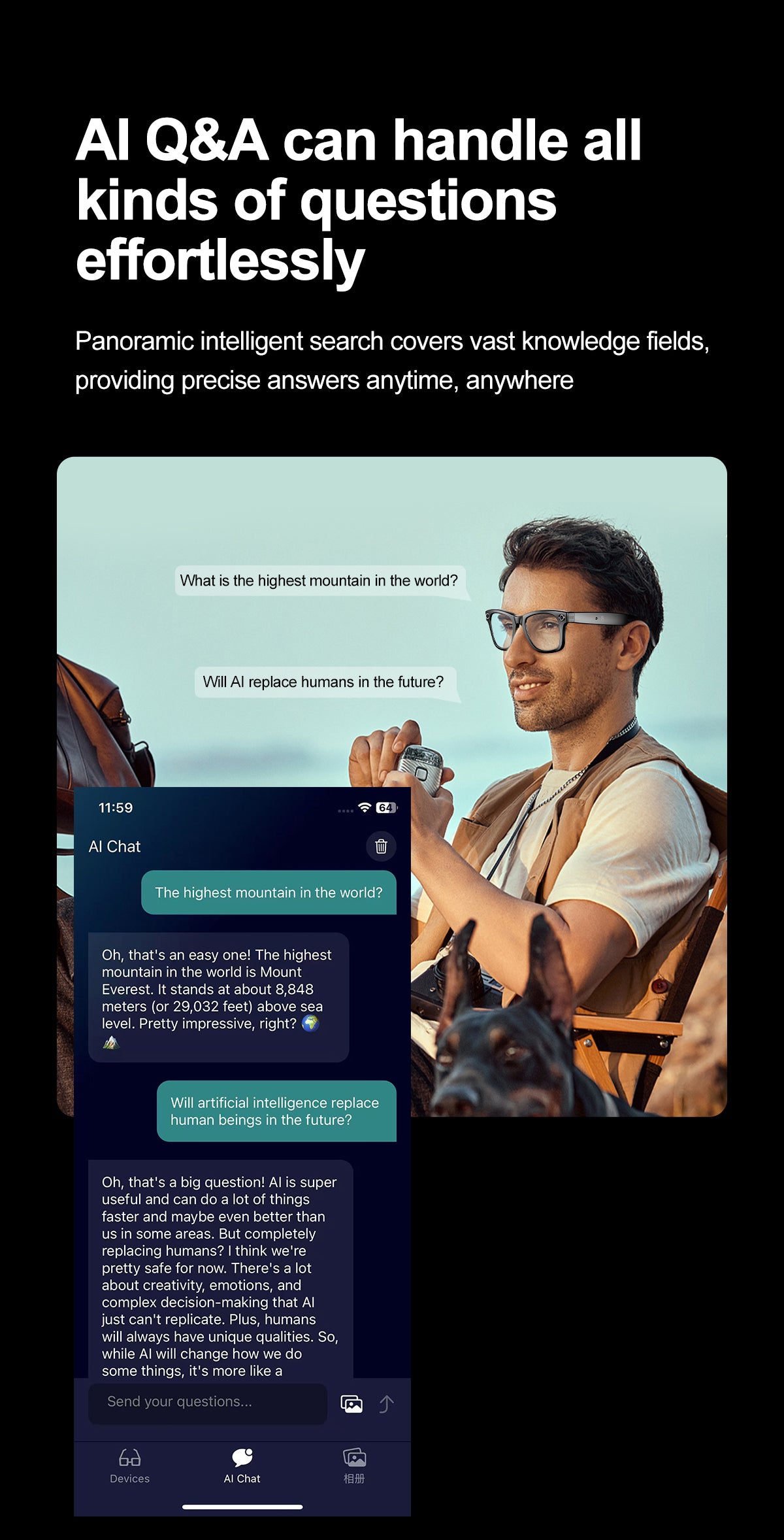 HP17 AI photography and videography fashion smart glasses AI photography and videography